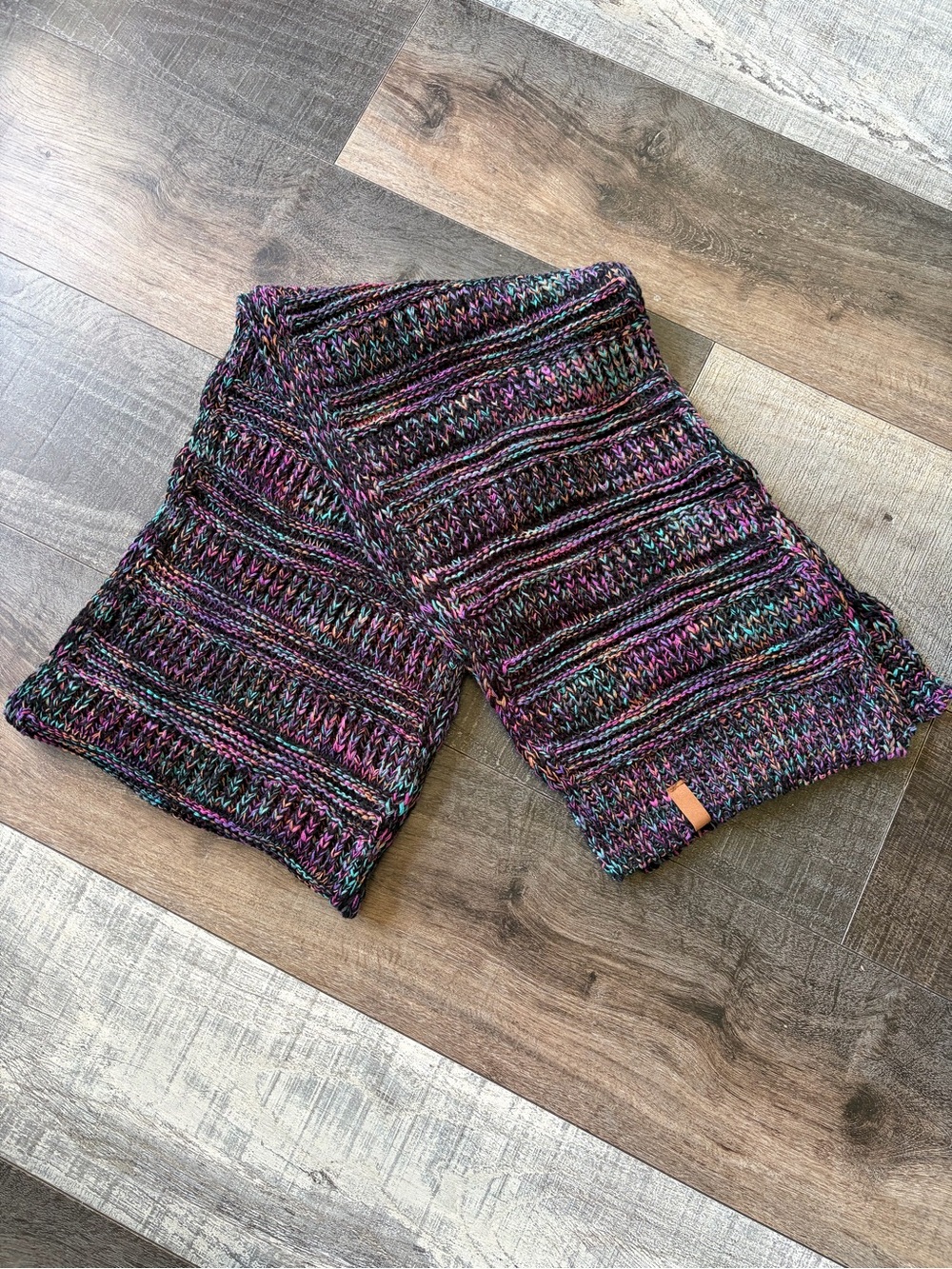 Alepo Multicolor Chunky Knit Long Scarf